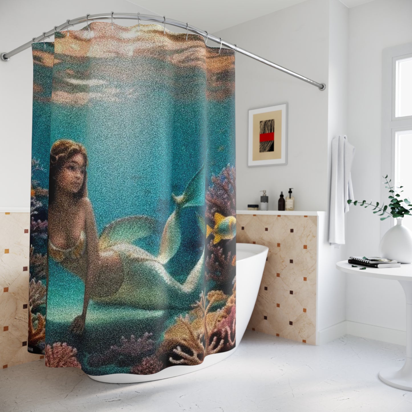 Mermaid Oasis Shower Curtain - Underwater Fantasy Decor for Bathroom