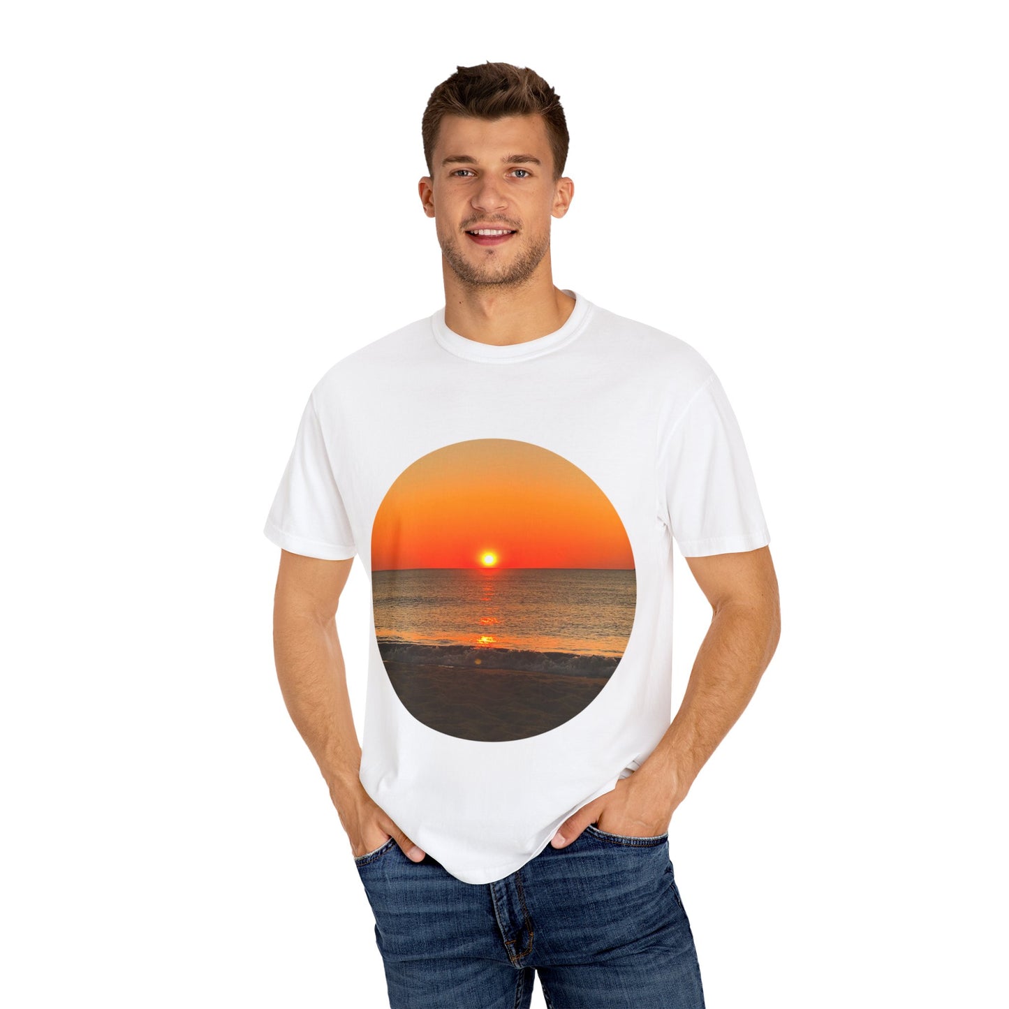 Sunset Vibes Graphic Tee - 'Open Your Eyes' Inspirational Unisex T-shirt