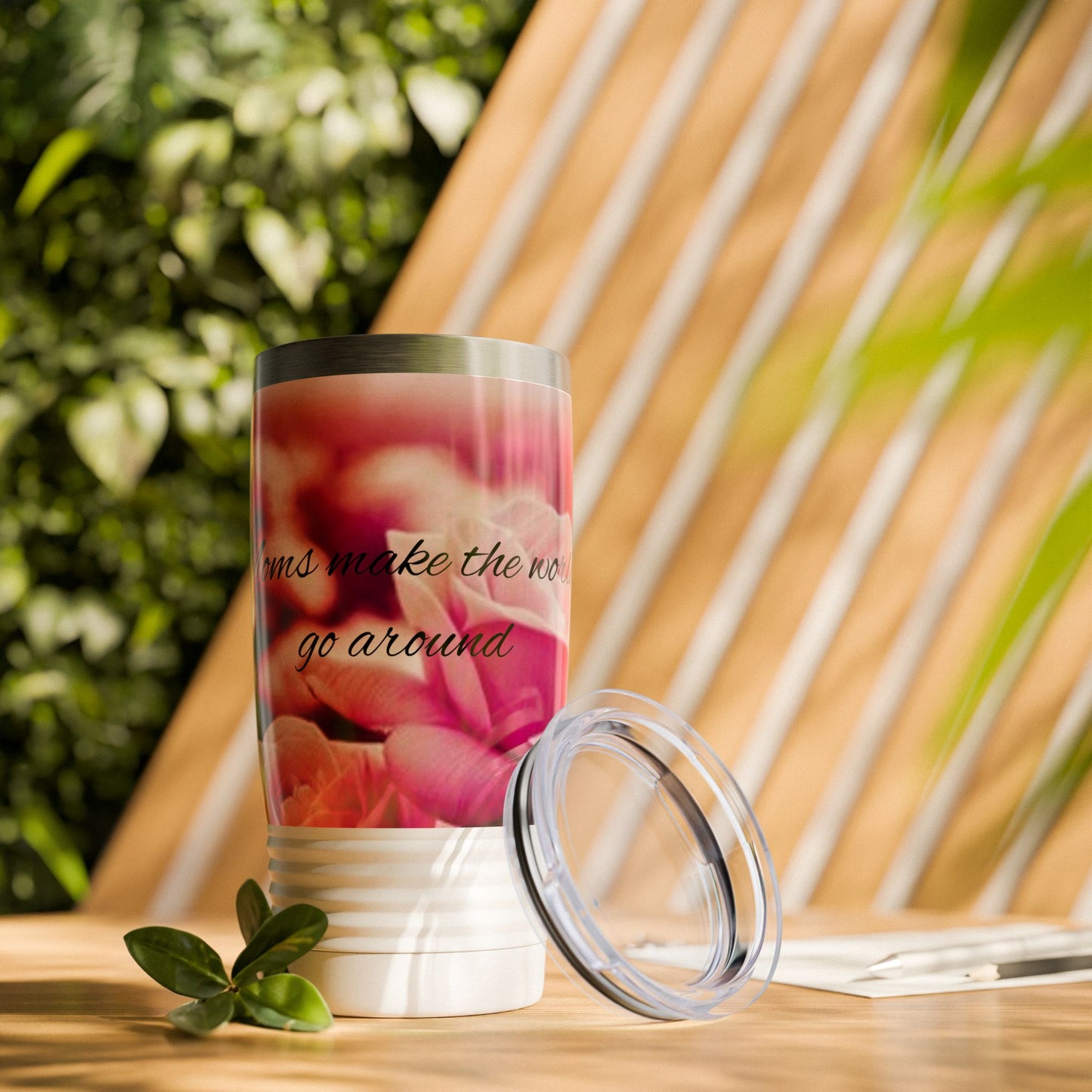 Inspirational Mom Ringneck Tumbler | Floral 20oz Travel Mug
