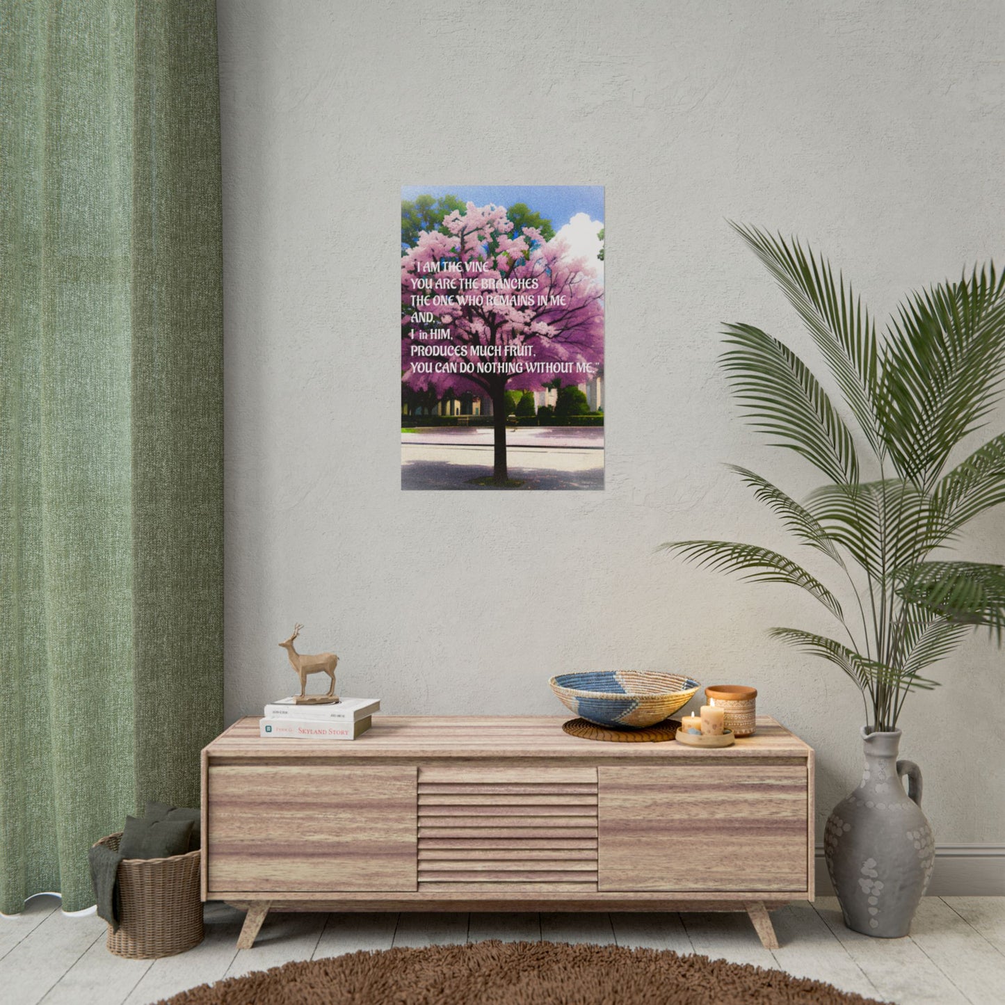 Inspirational Nature Rolled Poster, Motivational Wall Art, Home Decor, Gift for Friends, Church Decor, Spiritual Quote