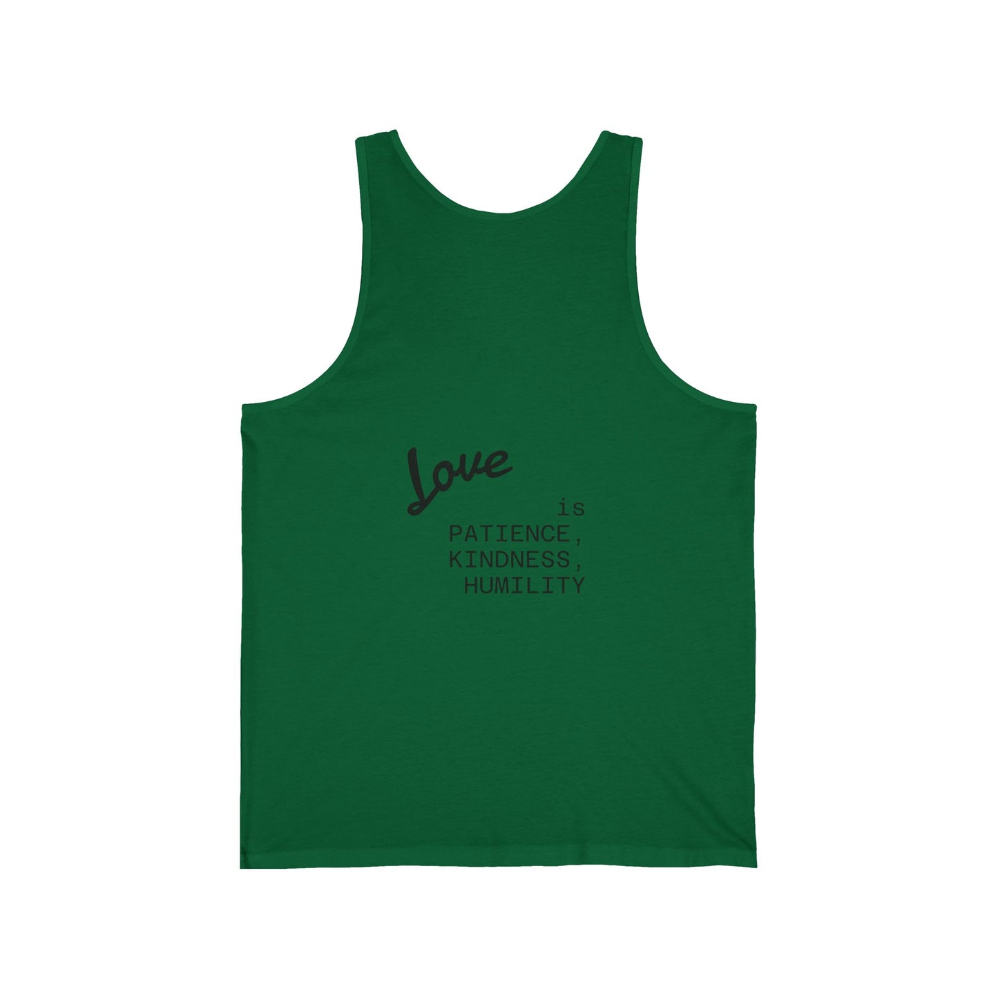 Heartfelt Love Unisex Jersey Tank, Casual Summer Top, Gift for Her, Workout Wear, Inspirational Tee, Heart Design Shirt