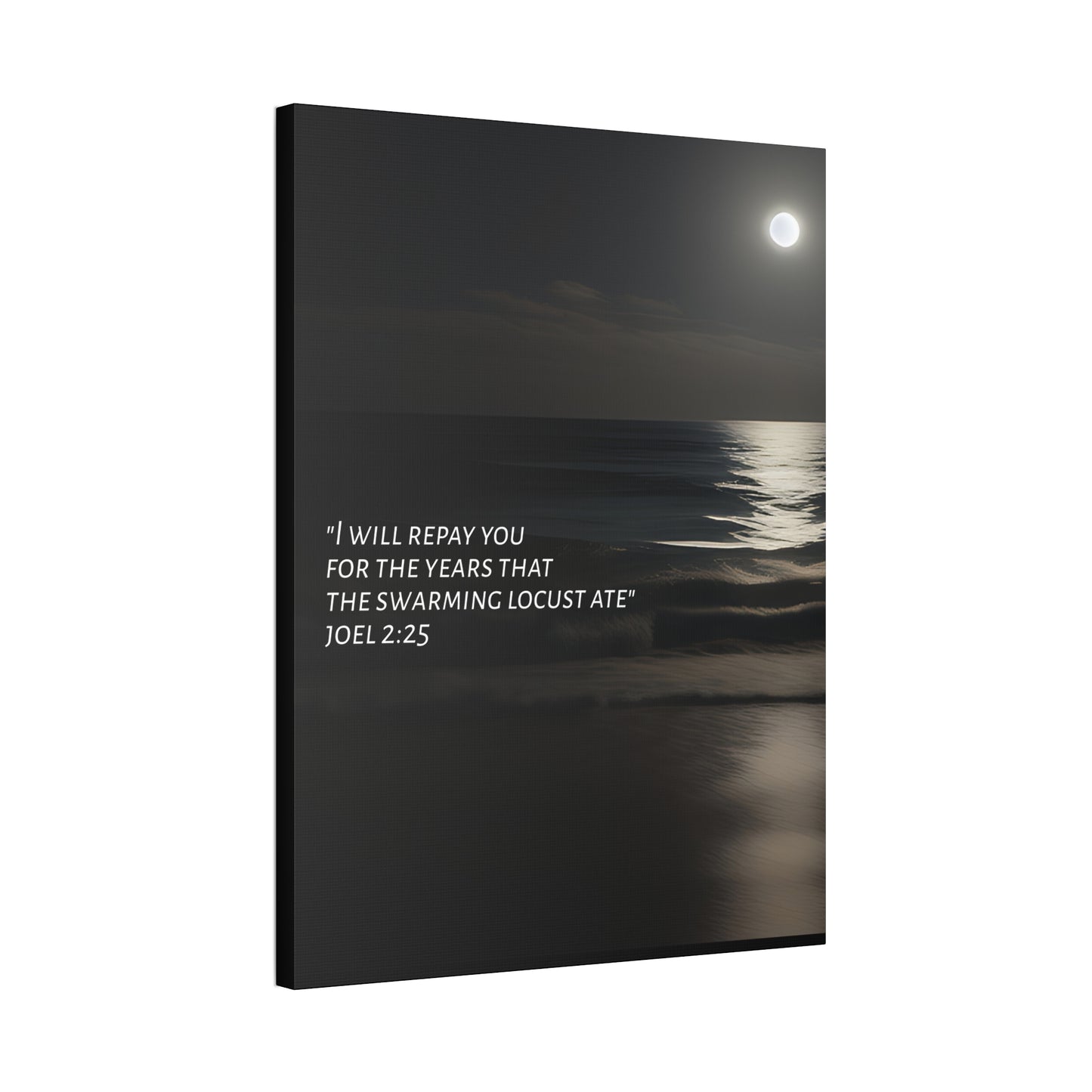 Inspirational Canvas Art - Joel 2:25 Ocean Serenity