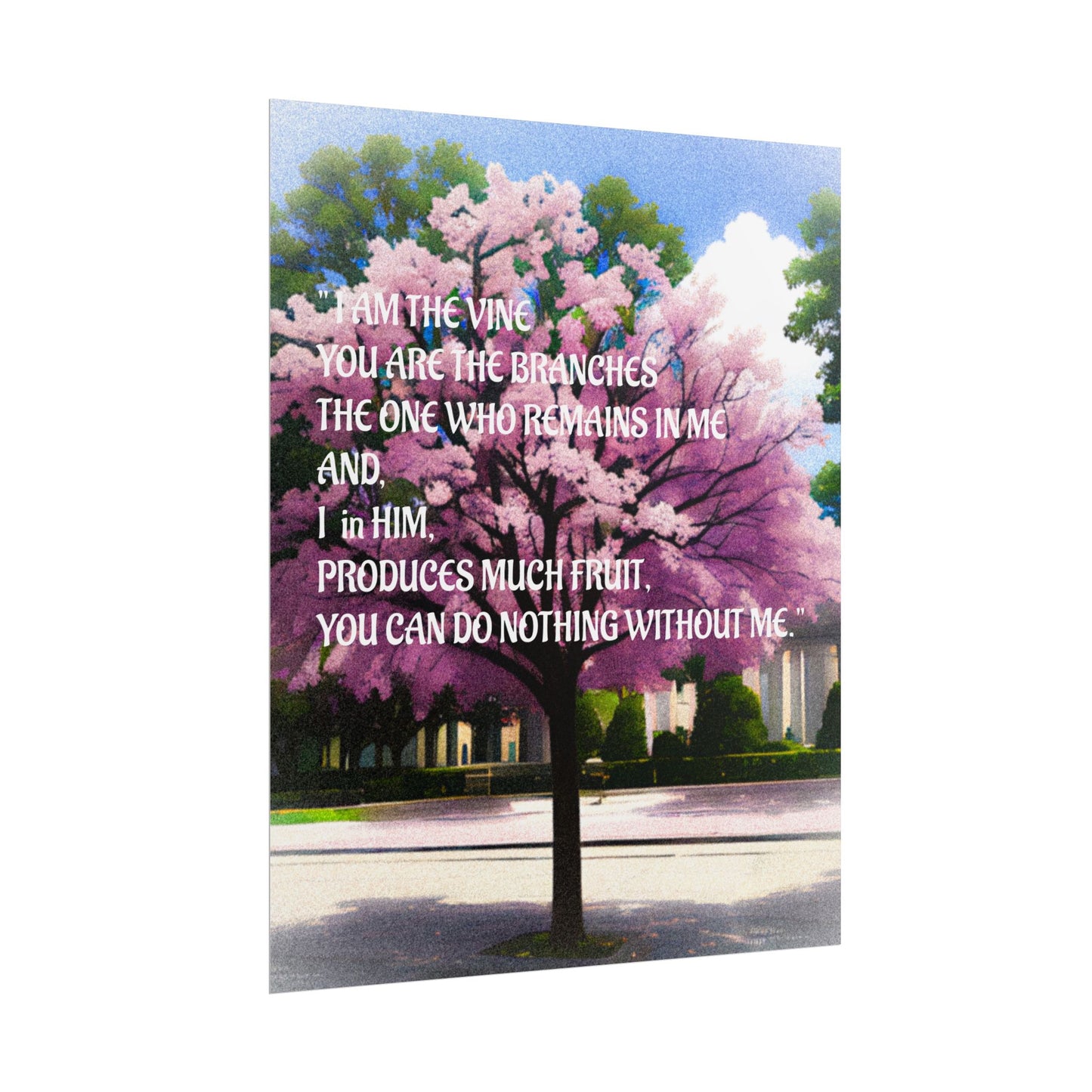 Inspirational Nature Rolled Poster, Motivational Wall Art, Home Decor, Gift for Friends, Church Decor, Spiritual Quote