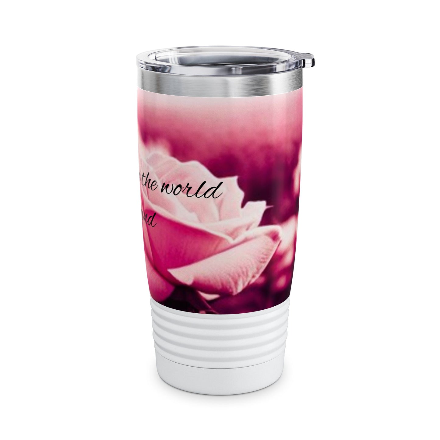 Inspirational Mom Ringneck Tumbler | Floral 20oz Travel Mug