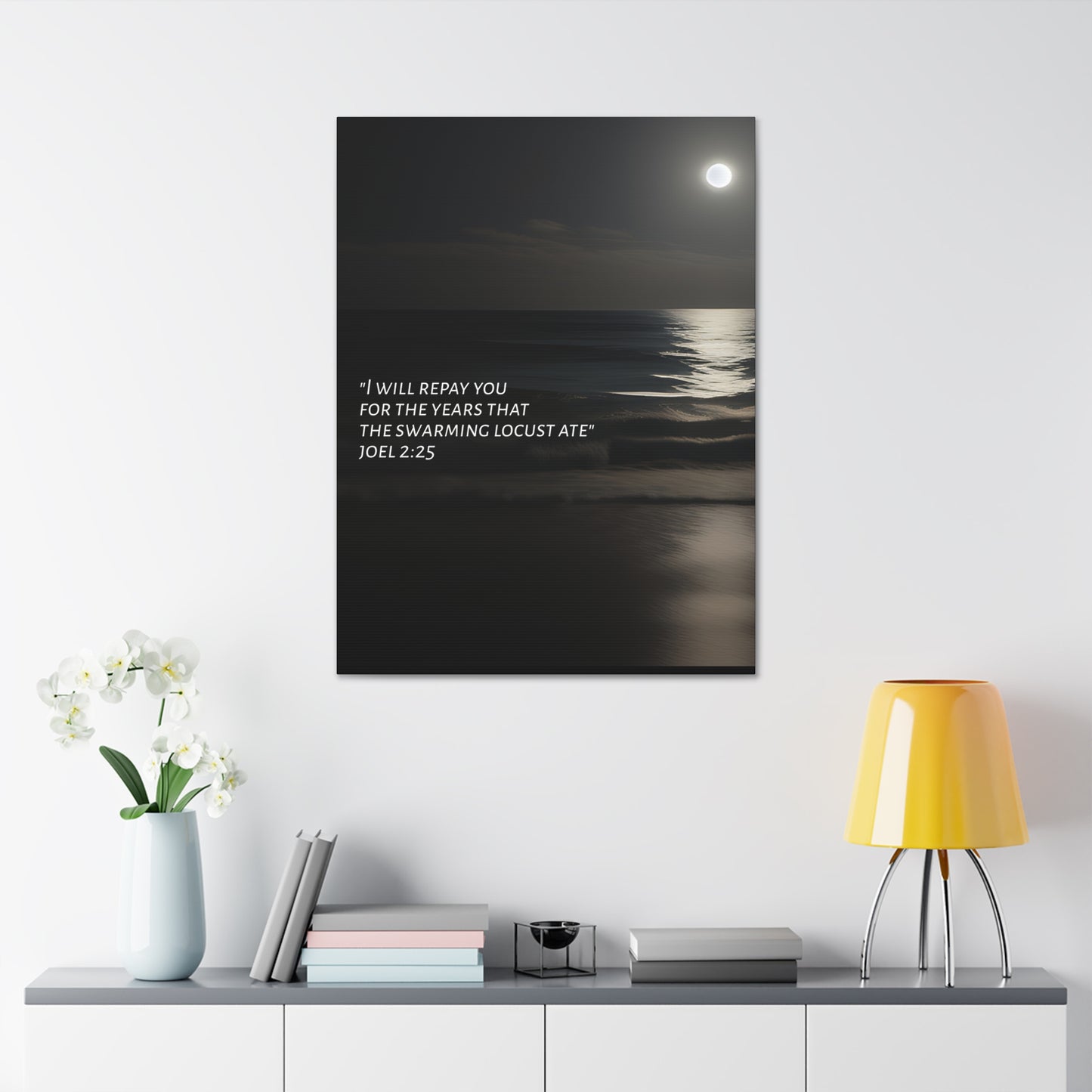 Inspirational Canvas Art - Joel 2:25 Ocean Serenity