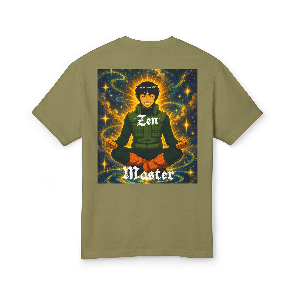 Zen Master Graphic Tee_Anime_FanArt — Meditation Lotus Vintage-Style Cotton T-Shirt
