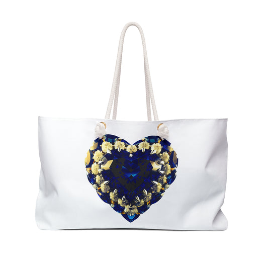 Elegant Flower Heart Weekender Bag - Perfect for Travel and Special Occasions
