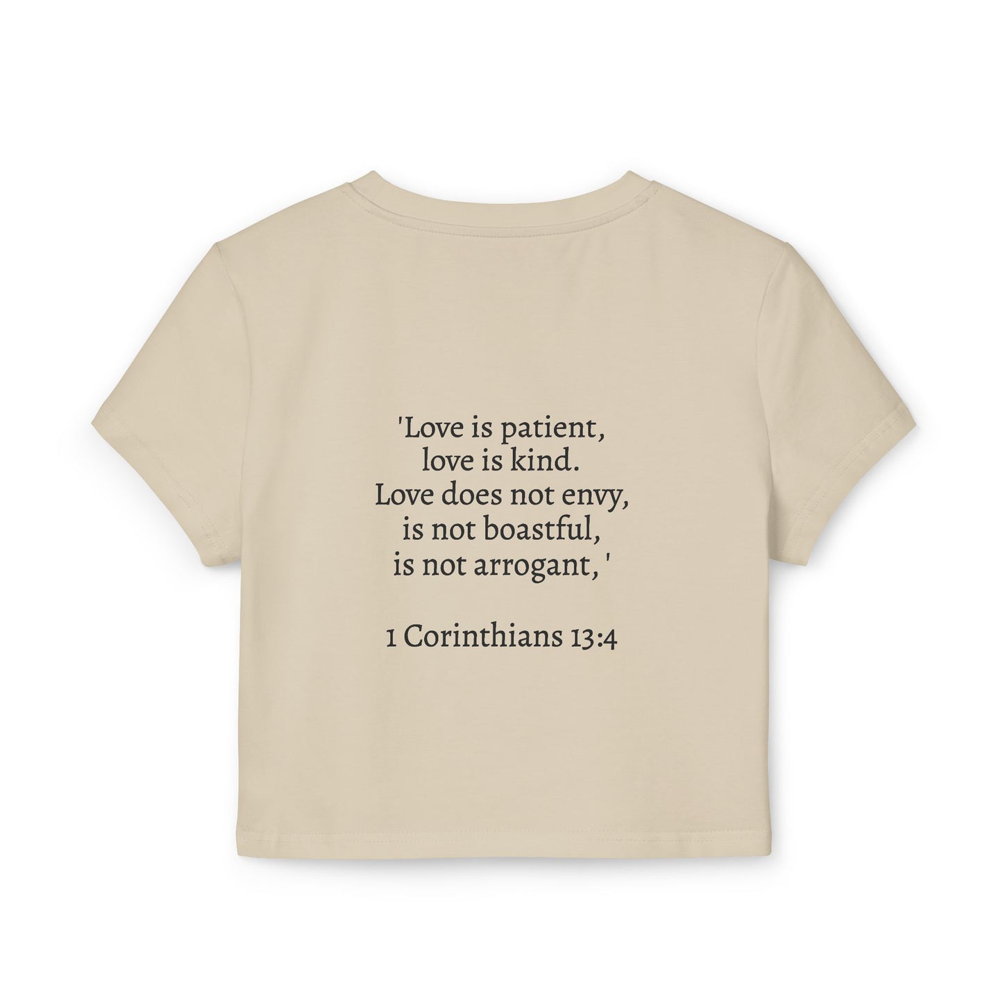 Women's Baby Tee - Love Definition Graphic Shirt | Inspirational Christian Quote