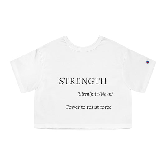Empowering Cropped T-Shirt: STRENGTH Design