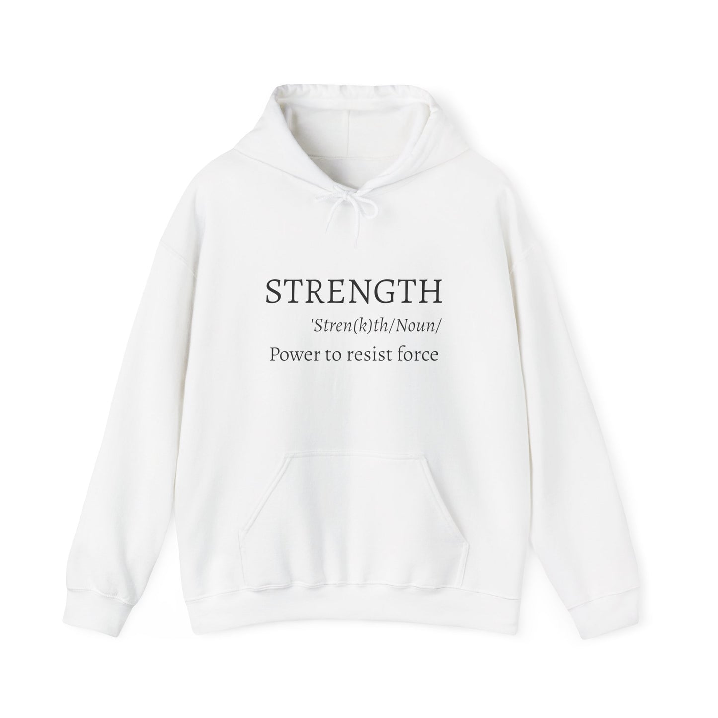 Strength Inspirational Hoodie | Meaningful Gift for Faith, Motivation, Comfort Wear, Religious Sweatshirt, Scripture Apparel