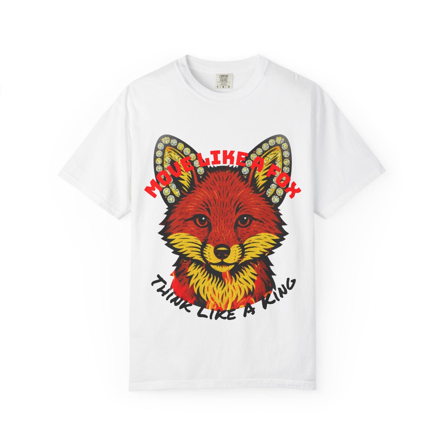 Bold Fox Graphic Unisex T-Shirt | Think Like A King | Motivational Tee, Unique Gift, Animal Lover Style, Casual Wear, Summer Essential