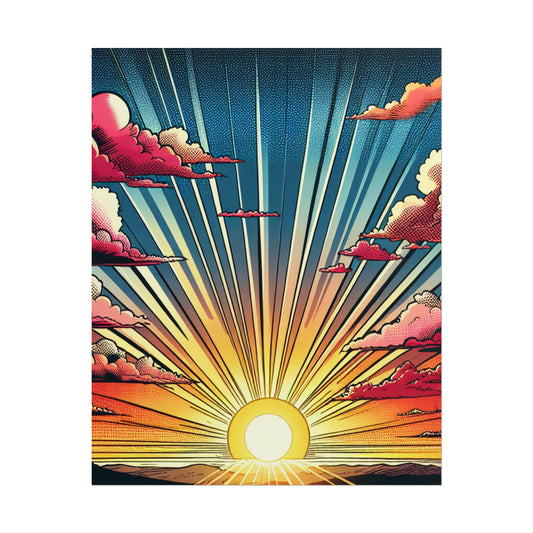 Sunset Rolled Posters, Wall Art, Home Decor, Vintage Decor, Gift for Friends, Nature Lovers