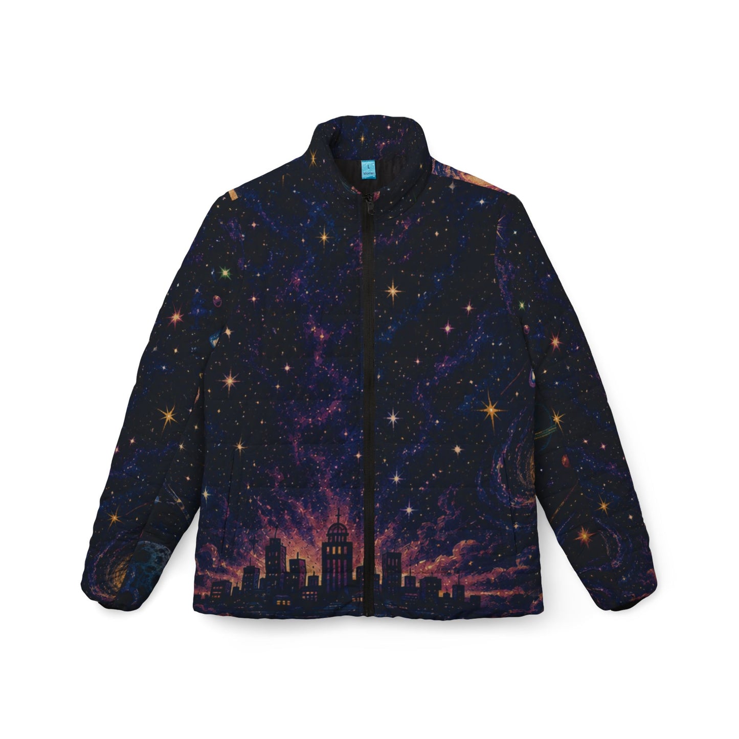 Powerpuff Girls Women’s Puffer Jacket – Cosmic City AOP Winter Coat