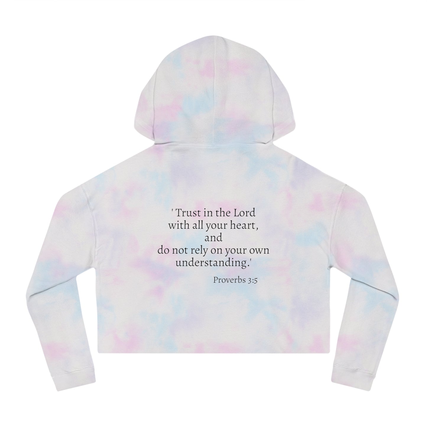 Women's Cropped Hooded Sweatshirt - Trust in the Lord Proverbs 3:5 Apparel