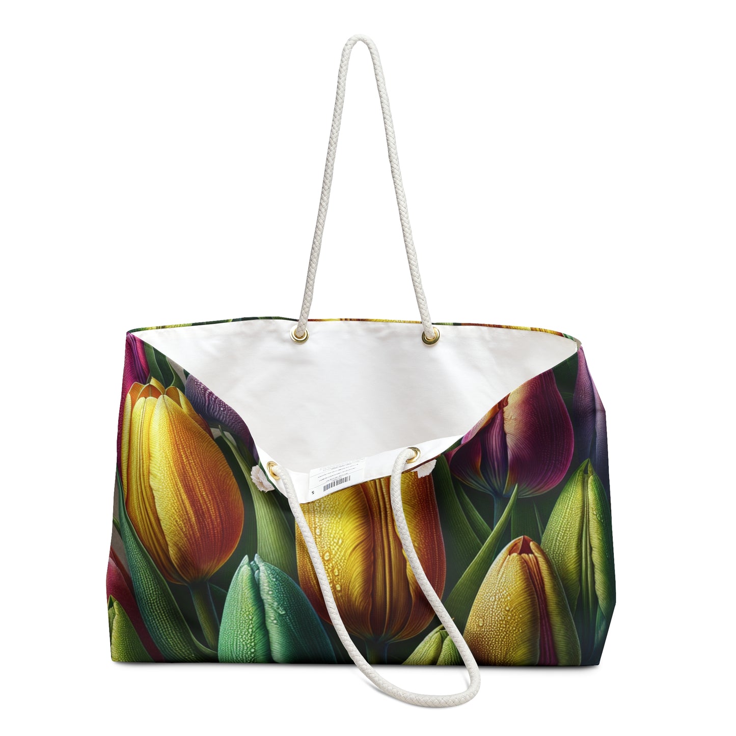 Colorful Tulip Weekender Bag - Perfect for Travel and Spring Outings