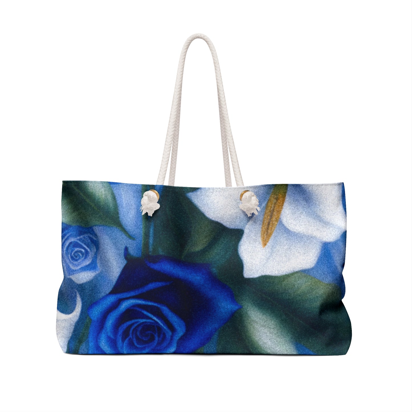 MOTHERS DAY \ Elegant Blue Rose Weekender Bag – Perfect for Travel and Getaways