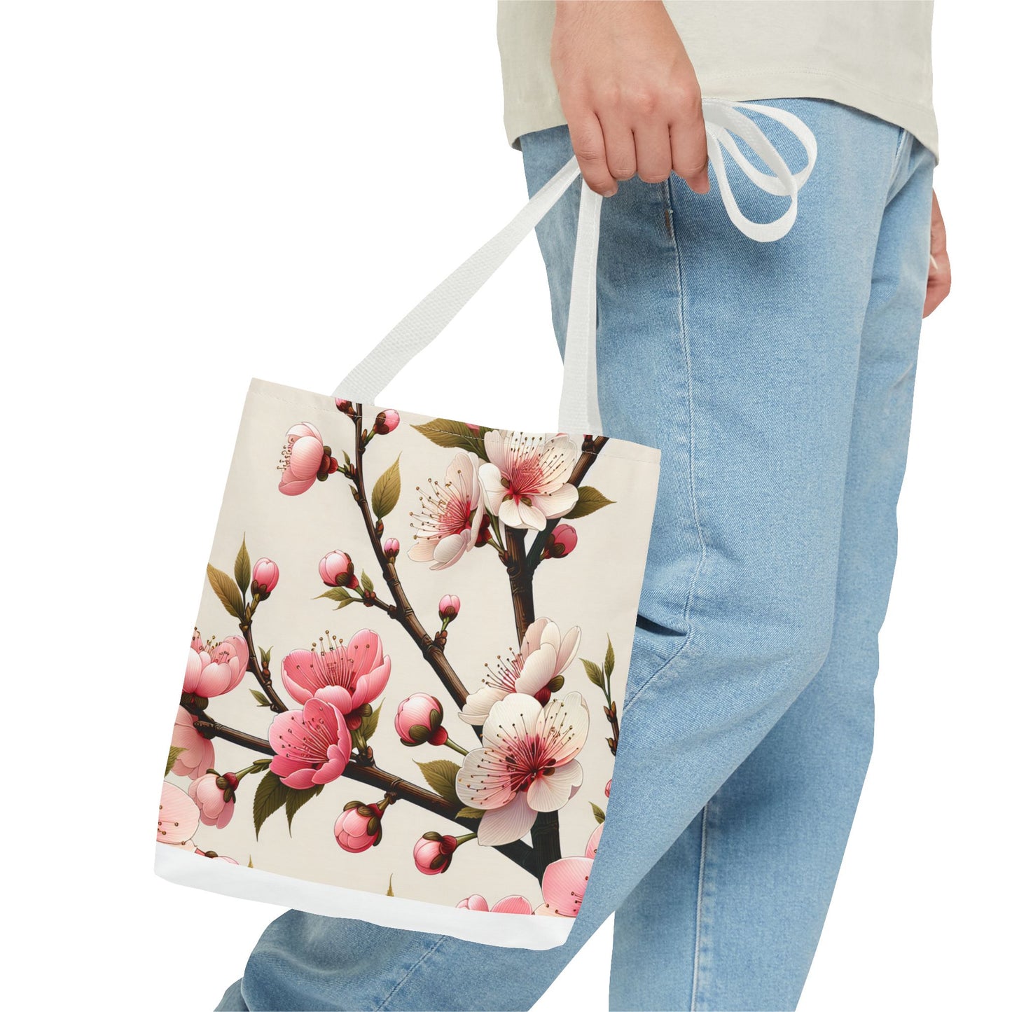 Blossom Floral Tote Bag, Chic Floral Handbag, Personalized Gift for Women, Eco-Friendly Shopping Bag, Spring Floral Purse
