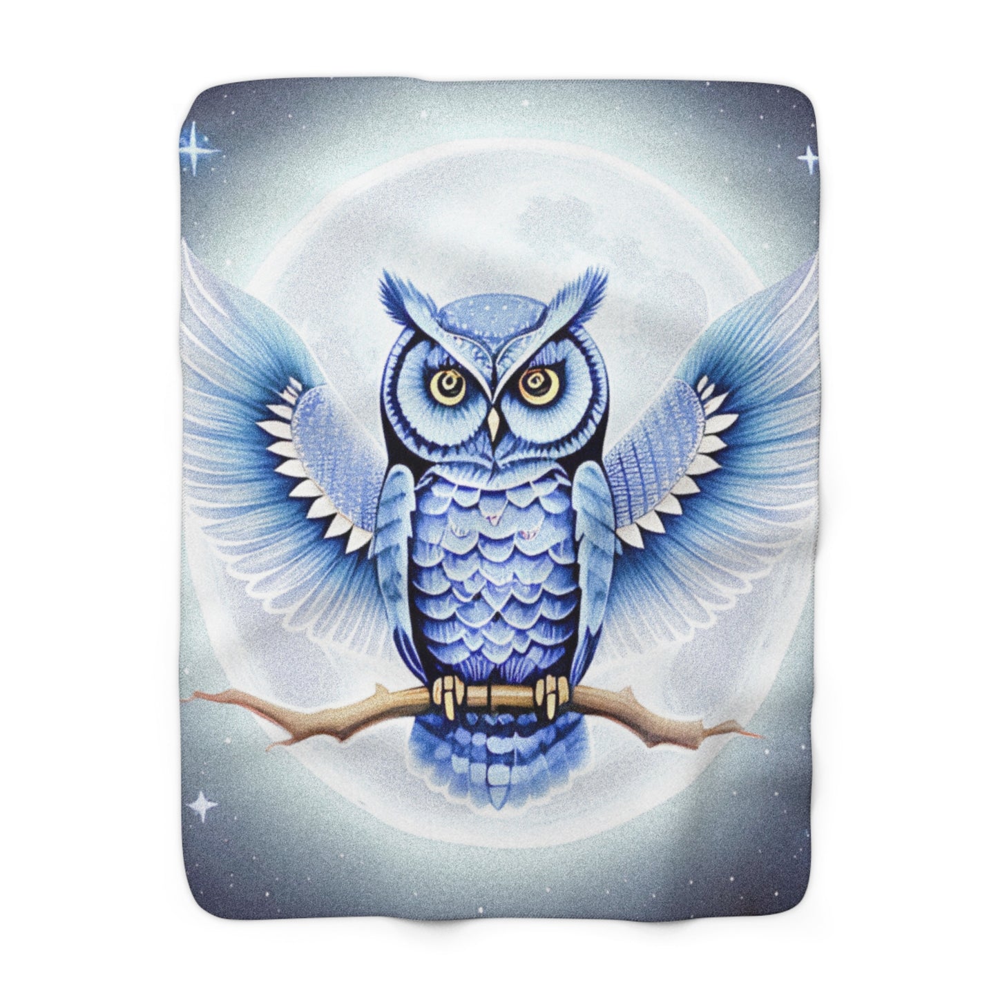 Owl Dreamer Sherpa Fleece Blanket - Cozy Decorative Throw for Home Decor