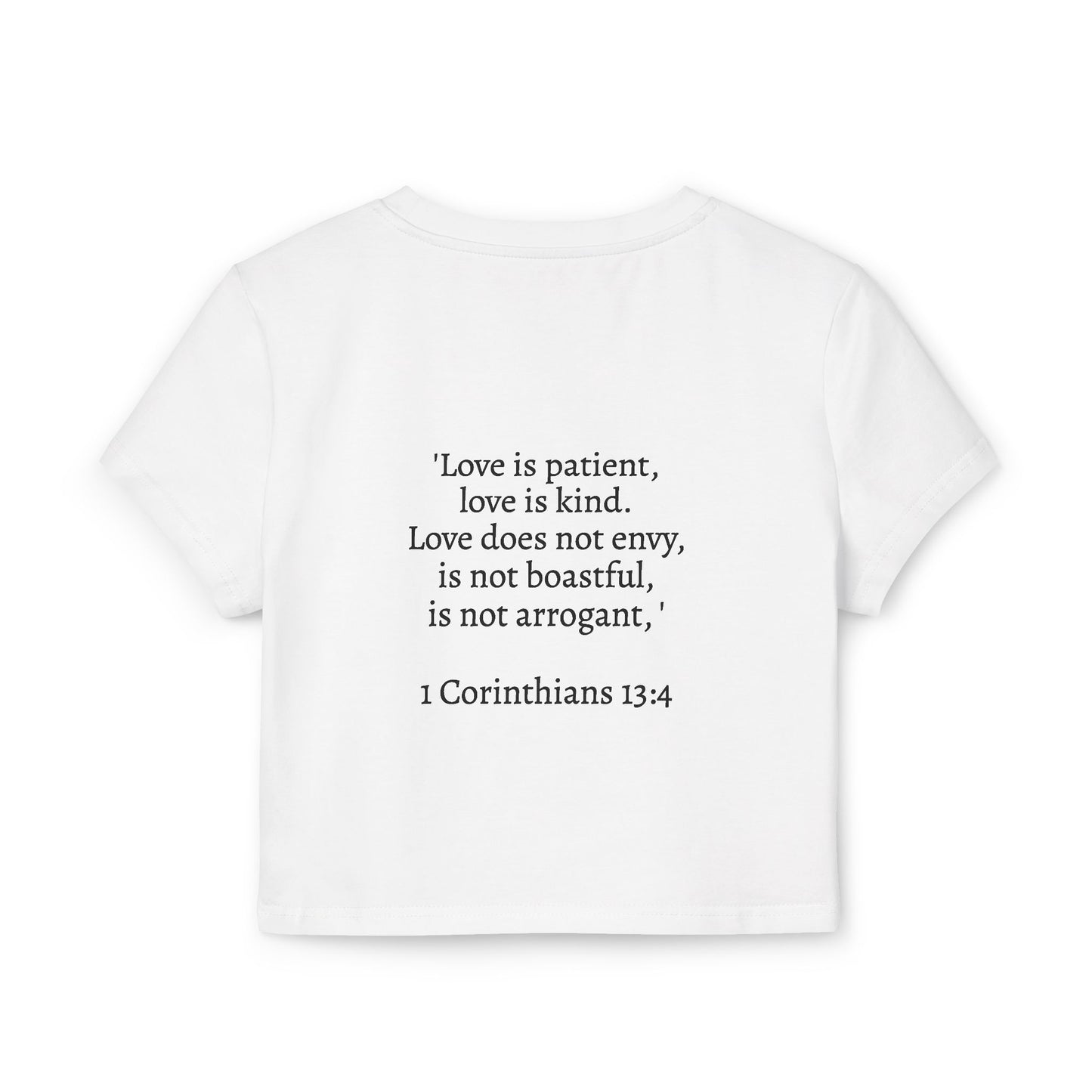 Women's Baby Tee - Love Definition Graphic Shirt | Inspirational Christian Quote
