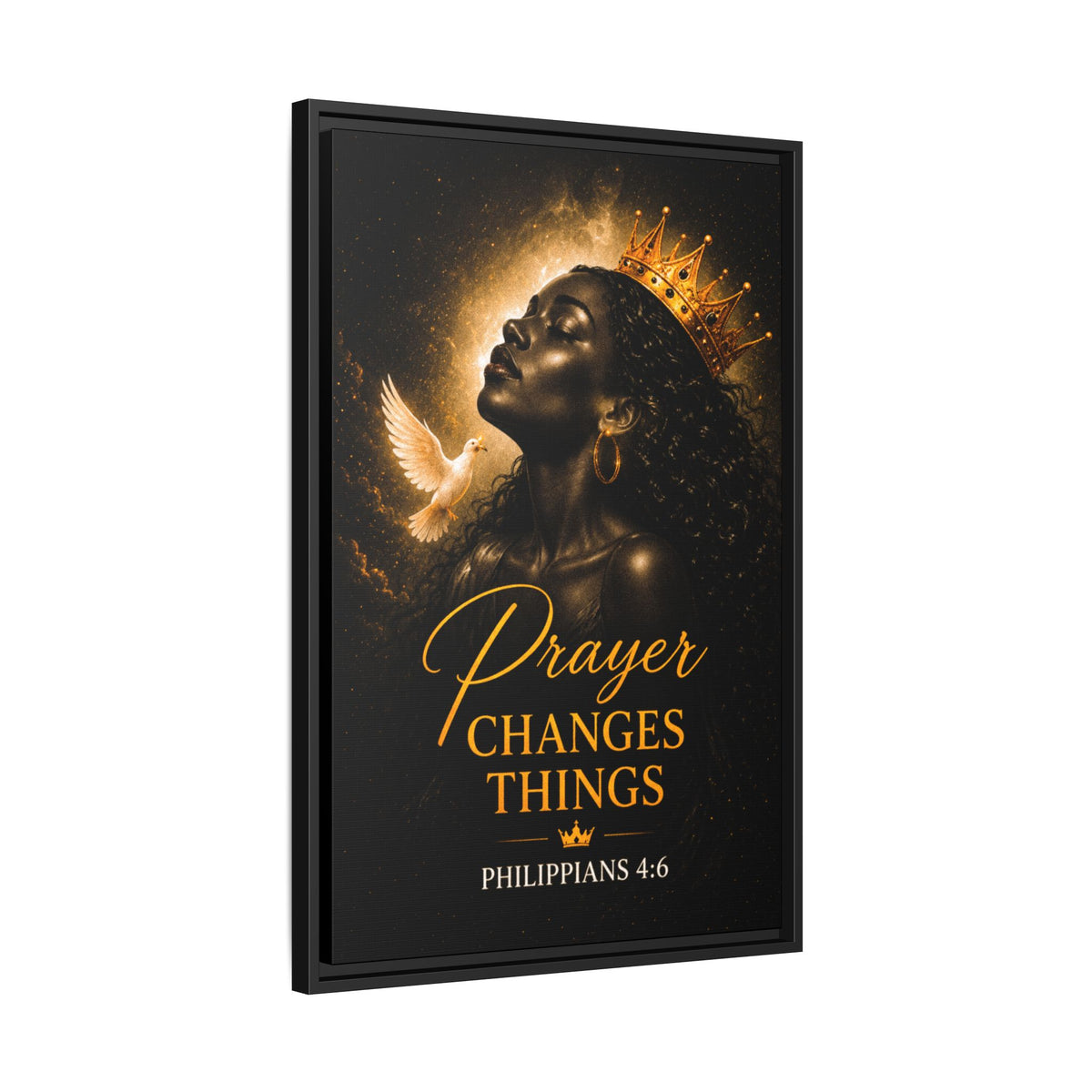 Prayer Changes Things Canvas Wall Art — Philippians 4:6 Framed Matte Print
