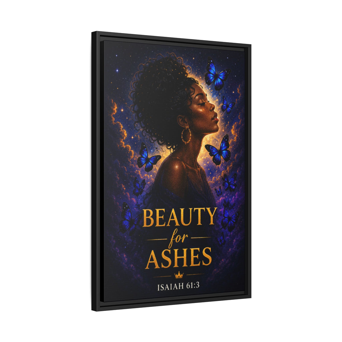 "Beauty for Ashes" Inspirational Wall Art (Isaiah 61:3)