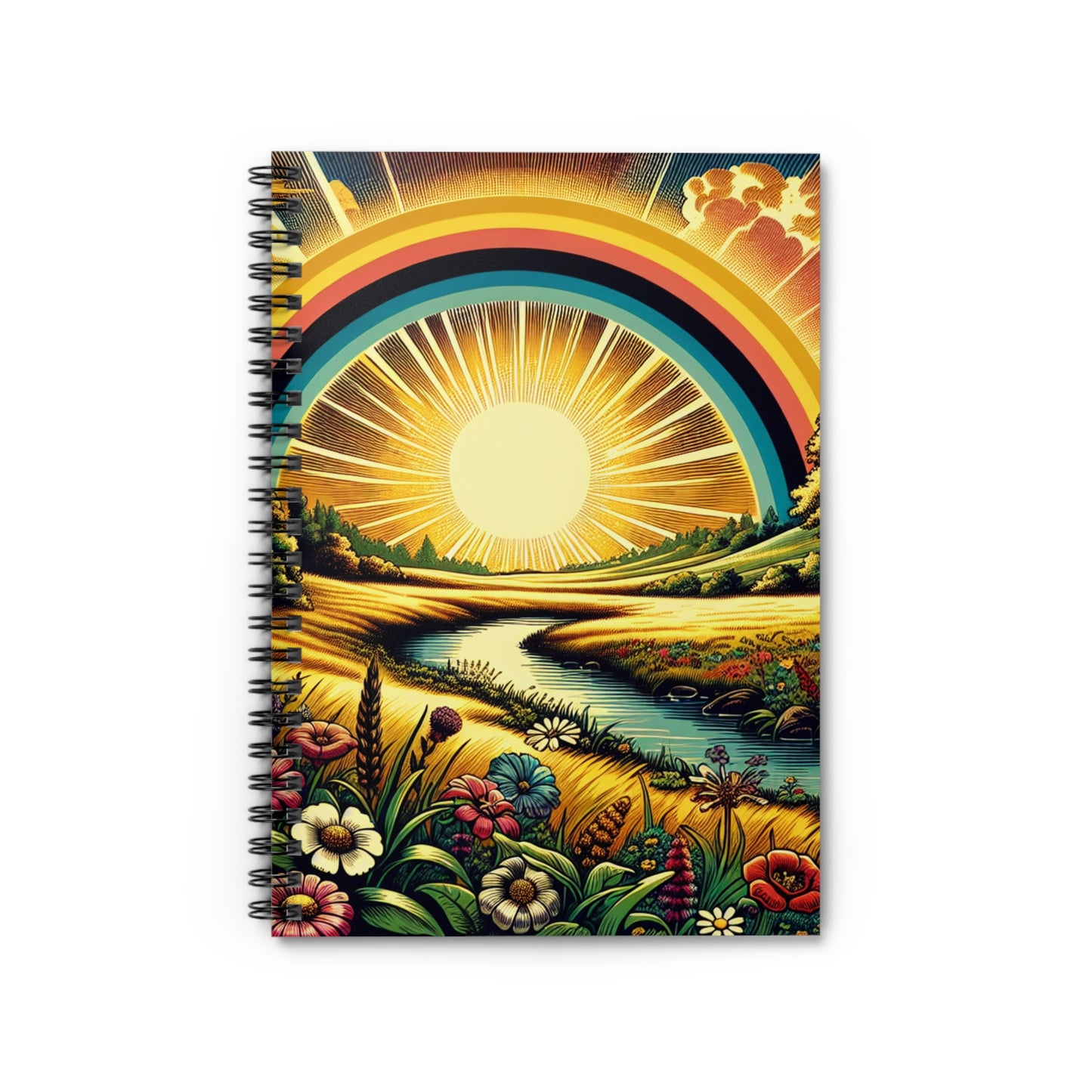 Vibrant Landscape Spiral Notebook - Inspired by Nature, Great for Journaling, Doodling, Gift for Students, Nature Lovers, Creative Writing