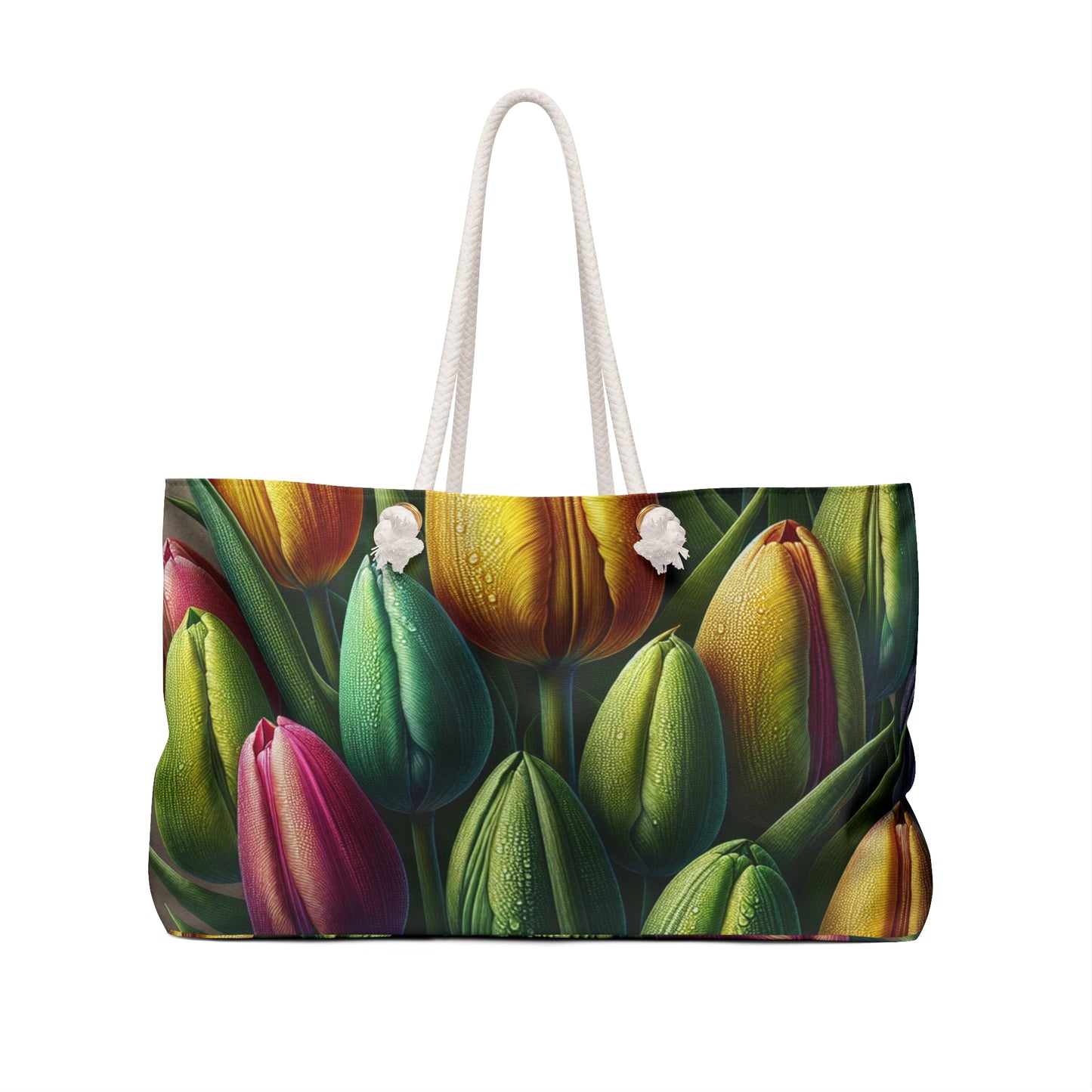 Colorful Tulip Weekender Bag - Perfect for Travel and Spring Outings