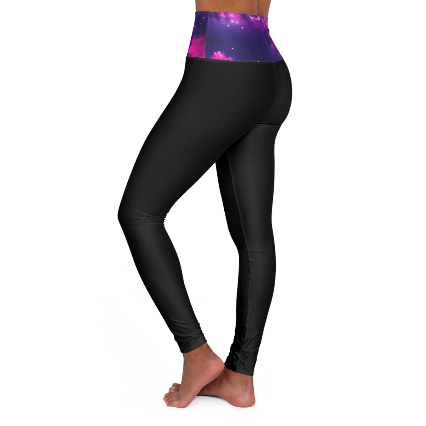Cosmic High Waisted Yoga Leggings, Galaxy Print Leggings, Workout Tights, Athleisure, Gift for Yoga Lovers, Fitness Apparel