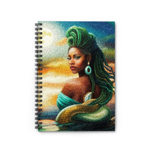 Artistic Spiral Notebook with Ruled Lines - Empowering Goddess Design