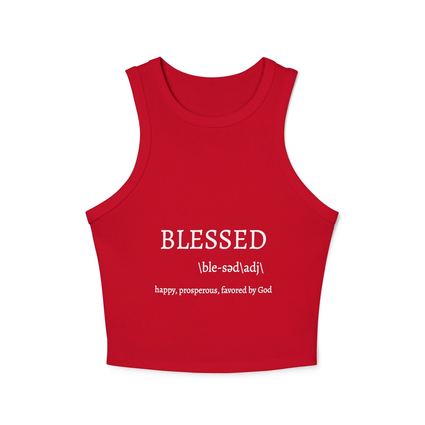 Blessed Racer Tank Top for Women - Faith-Inspired Activewear