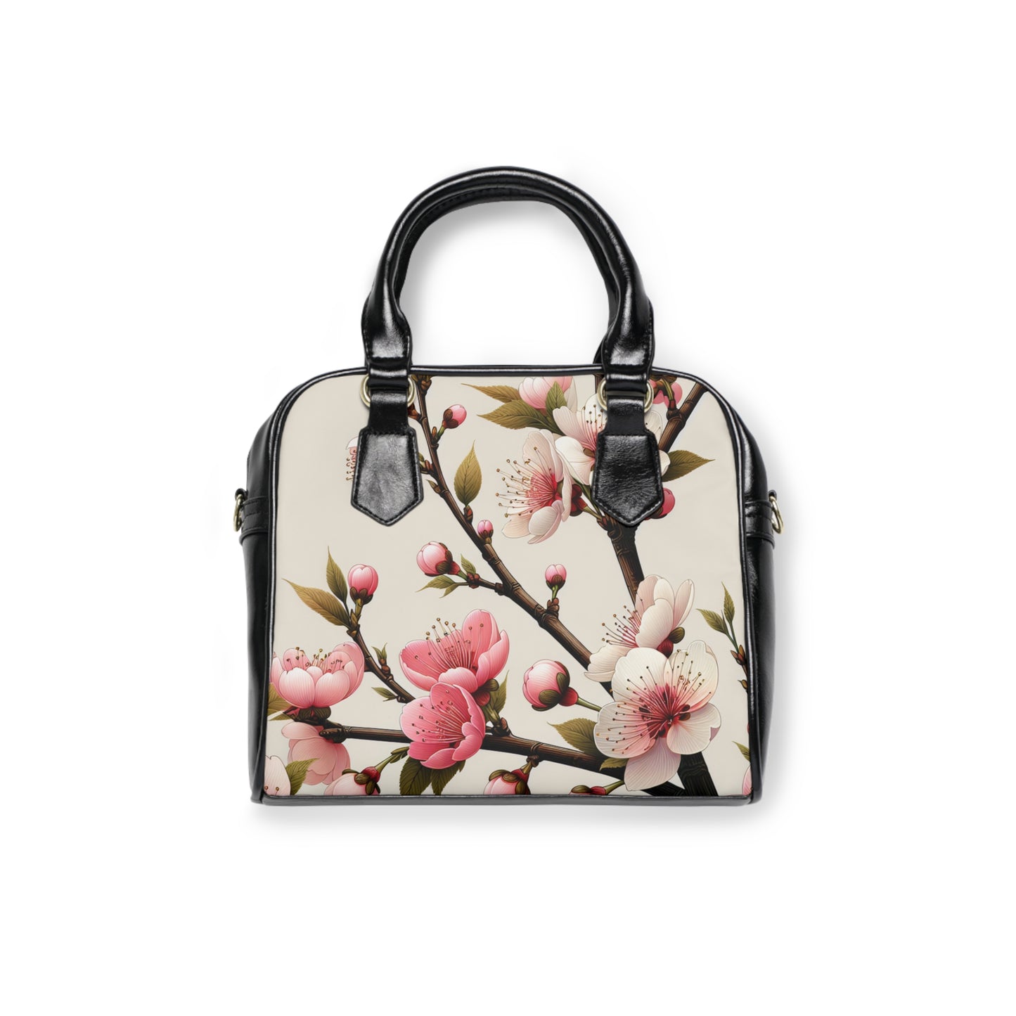 Floral Print Shoulder Handbag, Stylish Tote Bag, Spring Fashion Accessory, Mother's Day Gift, Everyday Use Bag