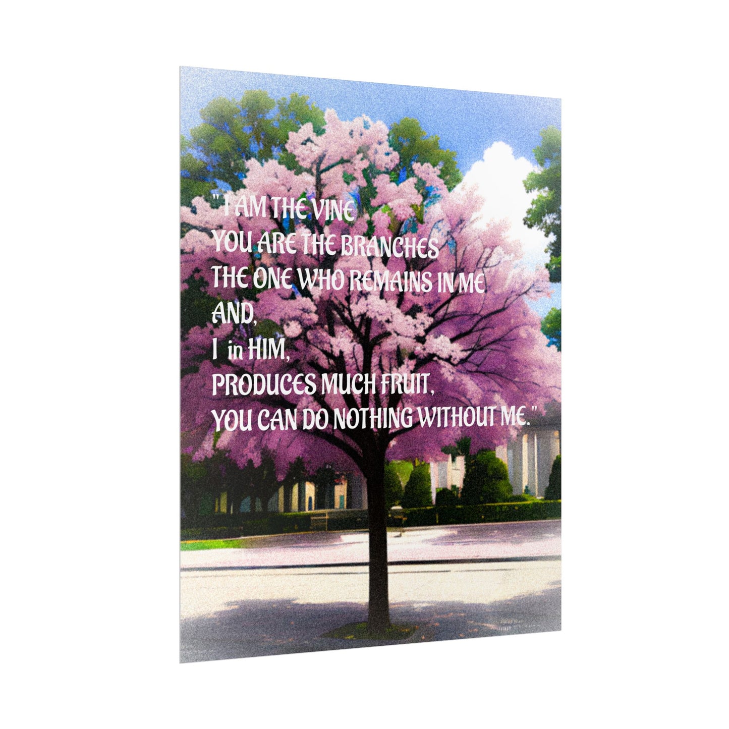 Inspirational Nature Rolled Poster, Motivational Wall Art, Home Decor, Gift for Friends, Church Decor, Spiritual Quote