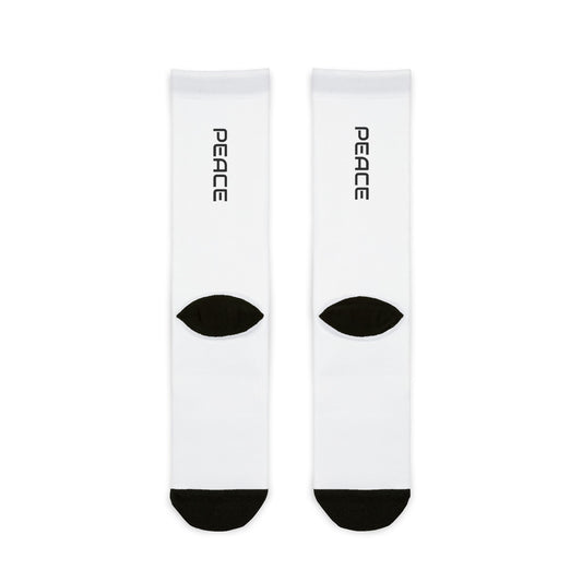 Peaceful Vibes Sublimation Crew Socks - Stylish & Comfy Footwear for Everyday Wear