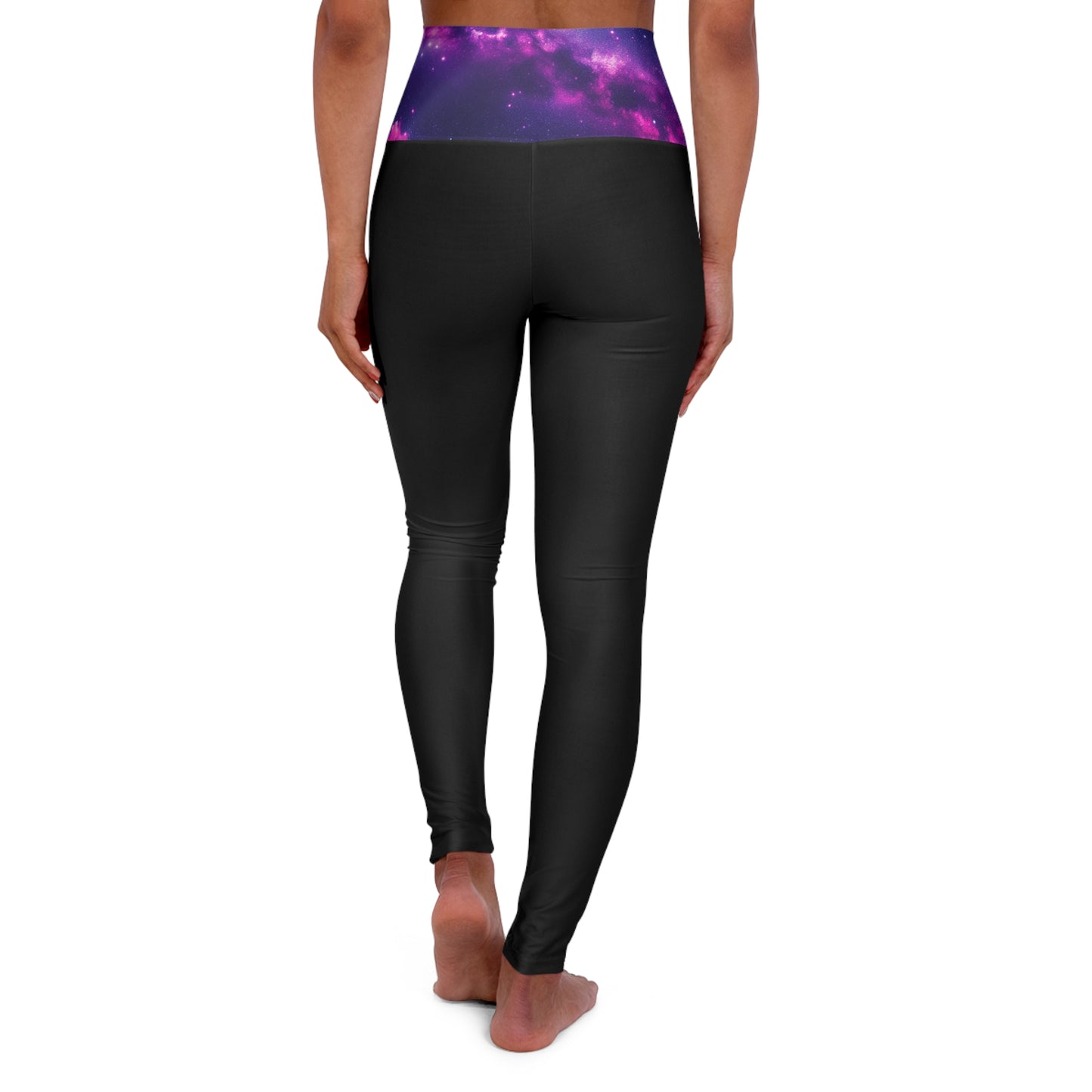Cosmic High Waisted Yoga Leggings, Galaxy Print Leggings, Workout Tights, Athleisure, Gift for Yoga Lovers, Fitness Apparel