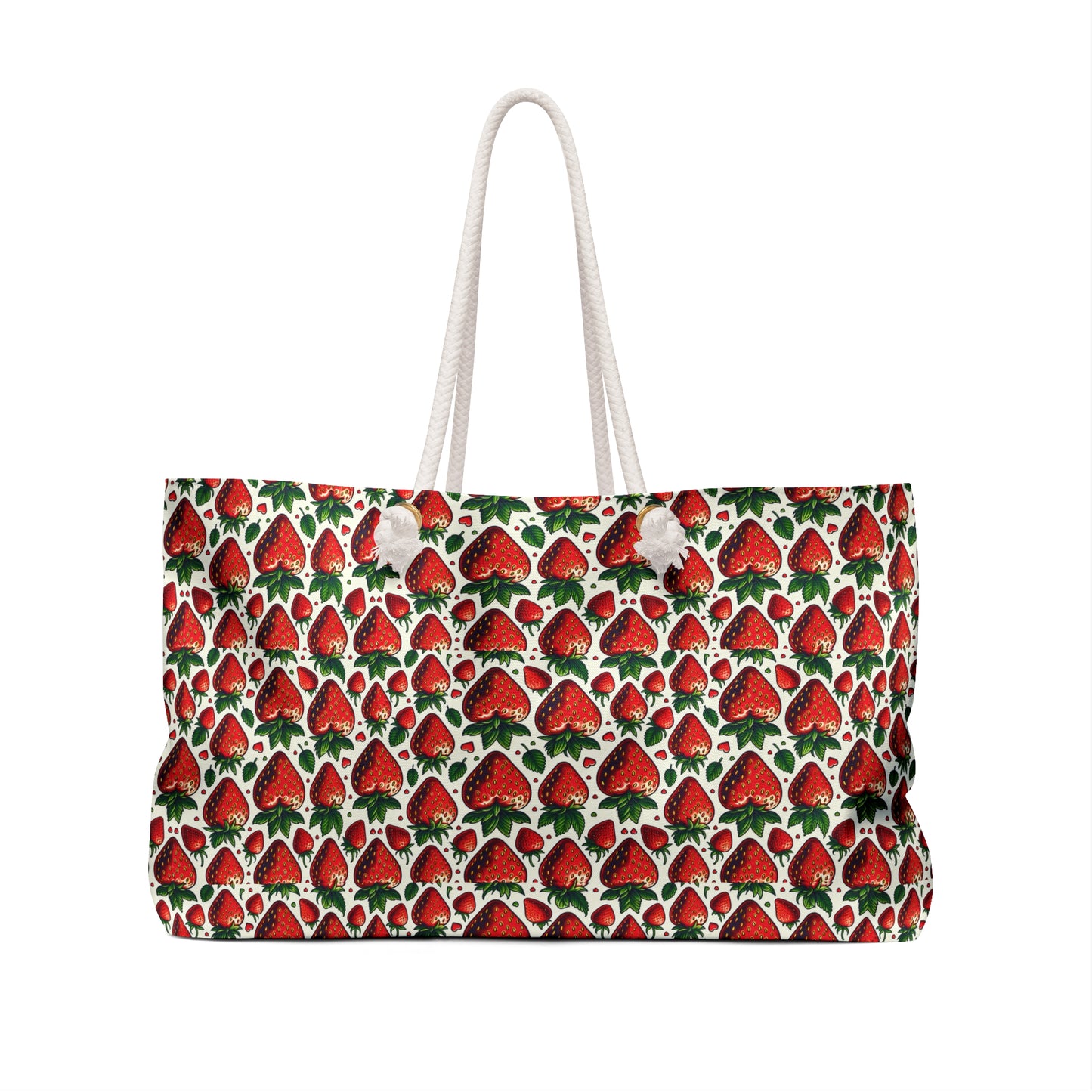 Strawberry Pattern Weekender Bag - Perfect for Getaways and Summer Fun