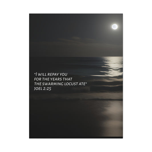 Inspirational Canvas Art - Joel 2:25 Ocean Serenity