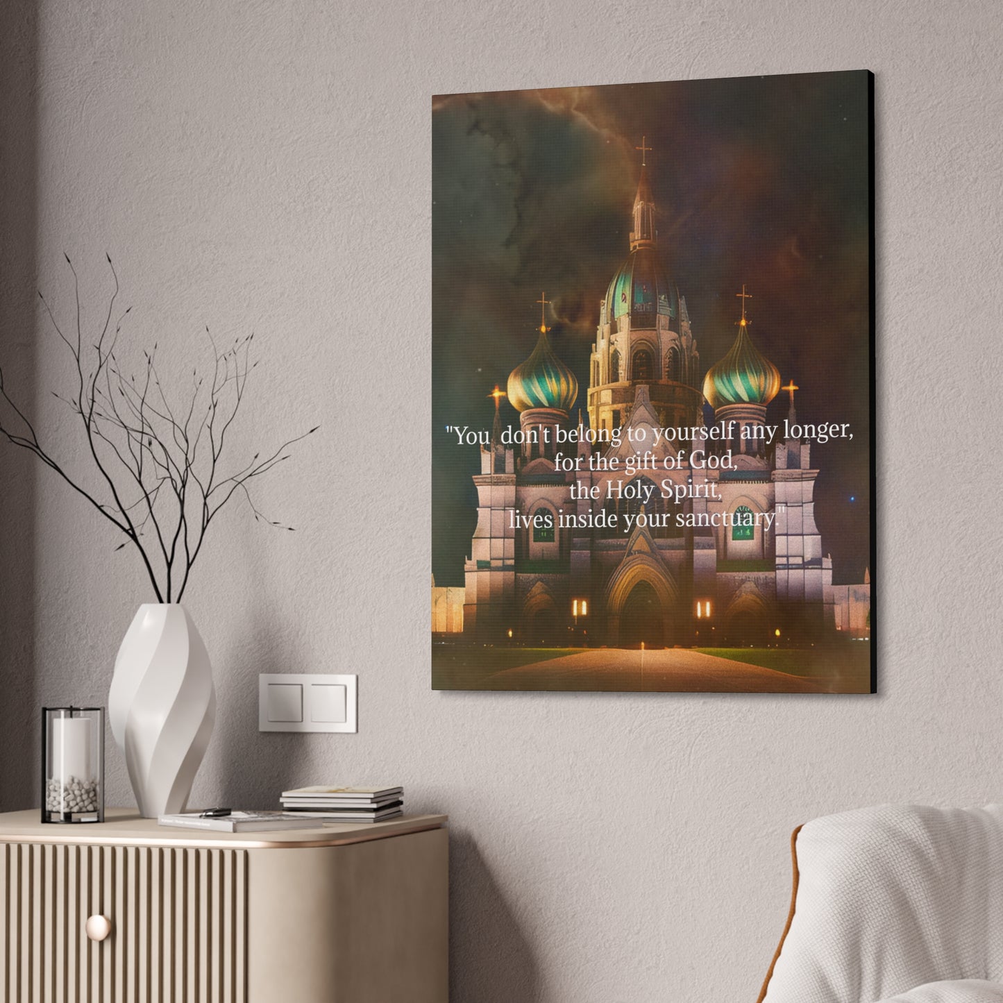 Inspirational Canvas Wall Art - Spiritual Quote Print - 1.5' Stretched Canvas Decor