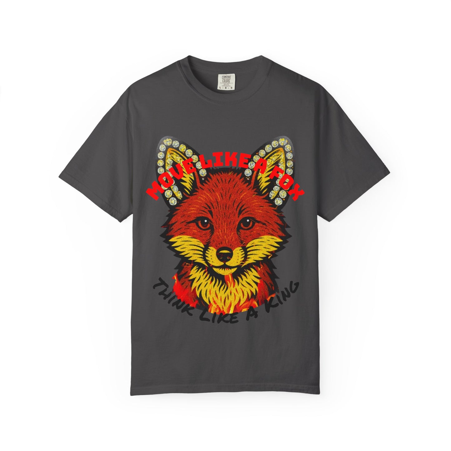 Bold Fox Graphic Unisex T-Shirt | Think Like A King | Motivational Tee, Unique Gift, Animal Lover Style, Casual Wear, Summer Essential