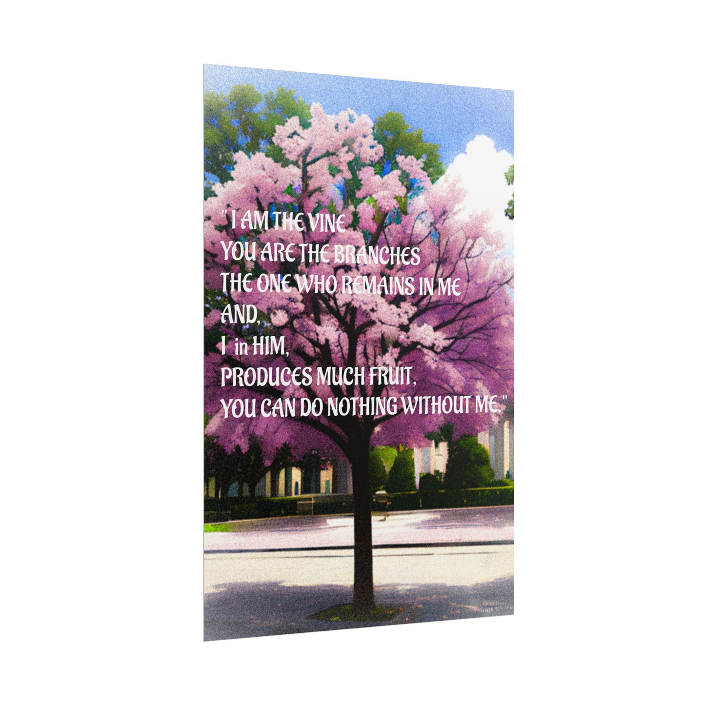 Inspirational Nature Rolled Poster, Motivational Wall Art, Home Decor, Gift for Friends, Church Decor, Spiritual Quote