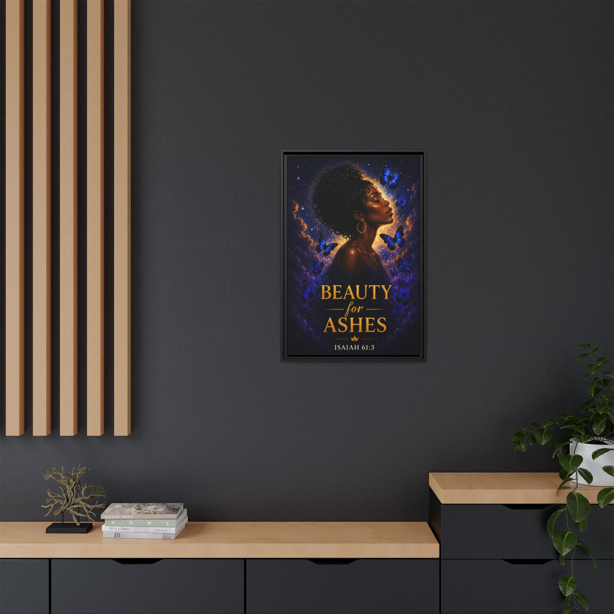 "Beauty for Ashes" Inspirational Wall Art (Isaiah 61:3)