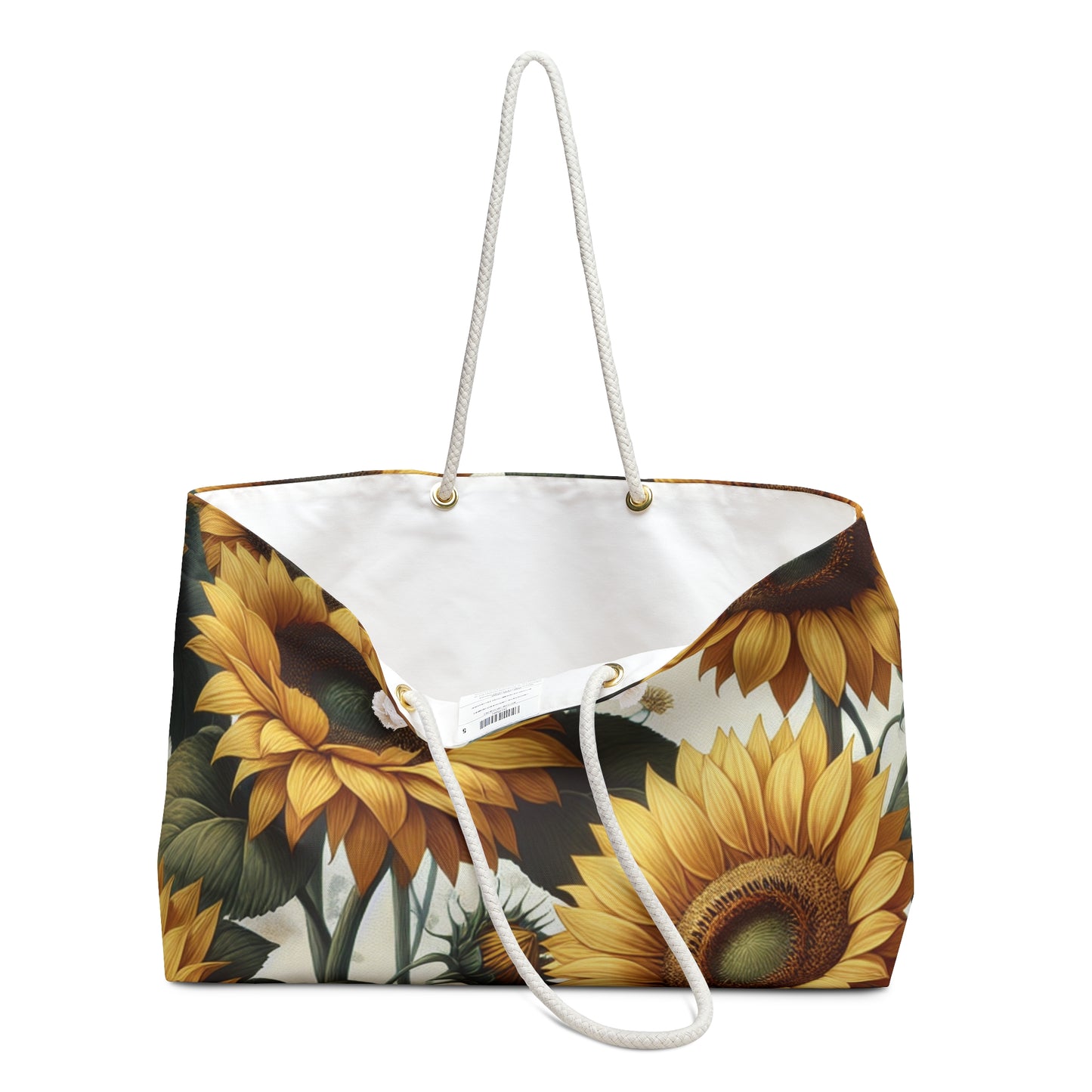 Sunflower Weekender Bag - Tote for Travel, Beach, Gym, Picnic, Gifts, Floral Design, Summer Vibes