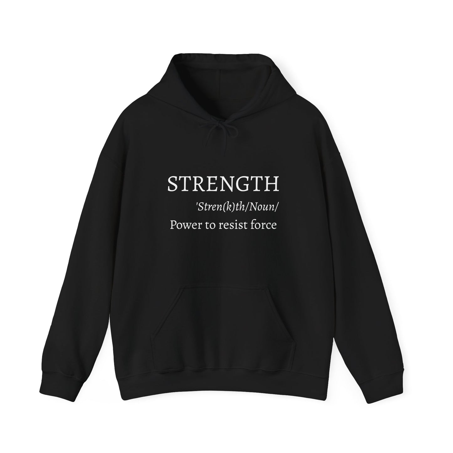Strength Inspirational Hoodie | Meaningful Gift for Faith, Motivation, Comfort Wear, Religious Sweatshirt, Scripture Apparel