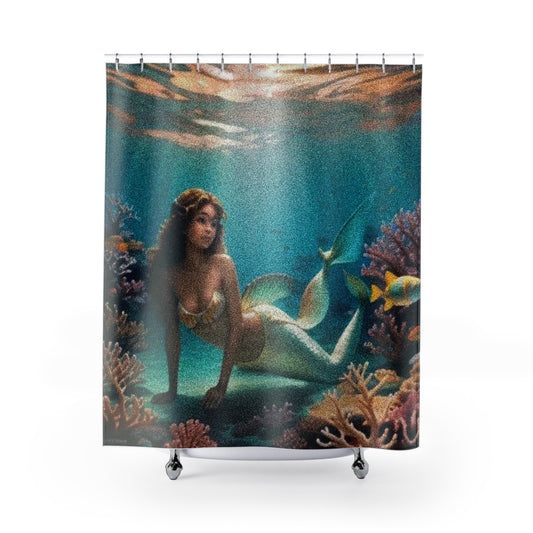 Mermaid Oasis Shower Curtain - Underwater Fantasy Decor for Bathroom
