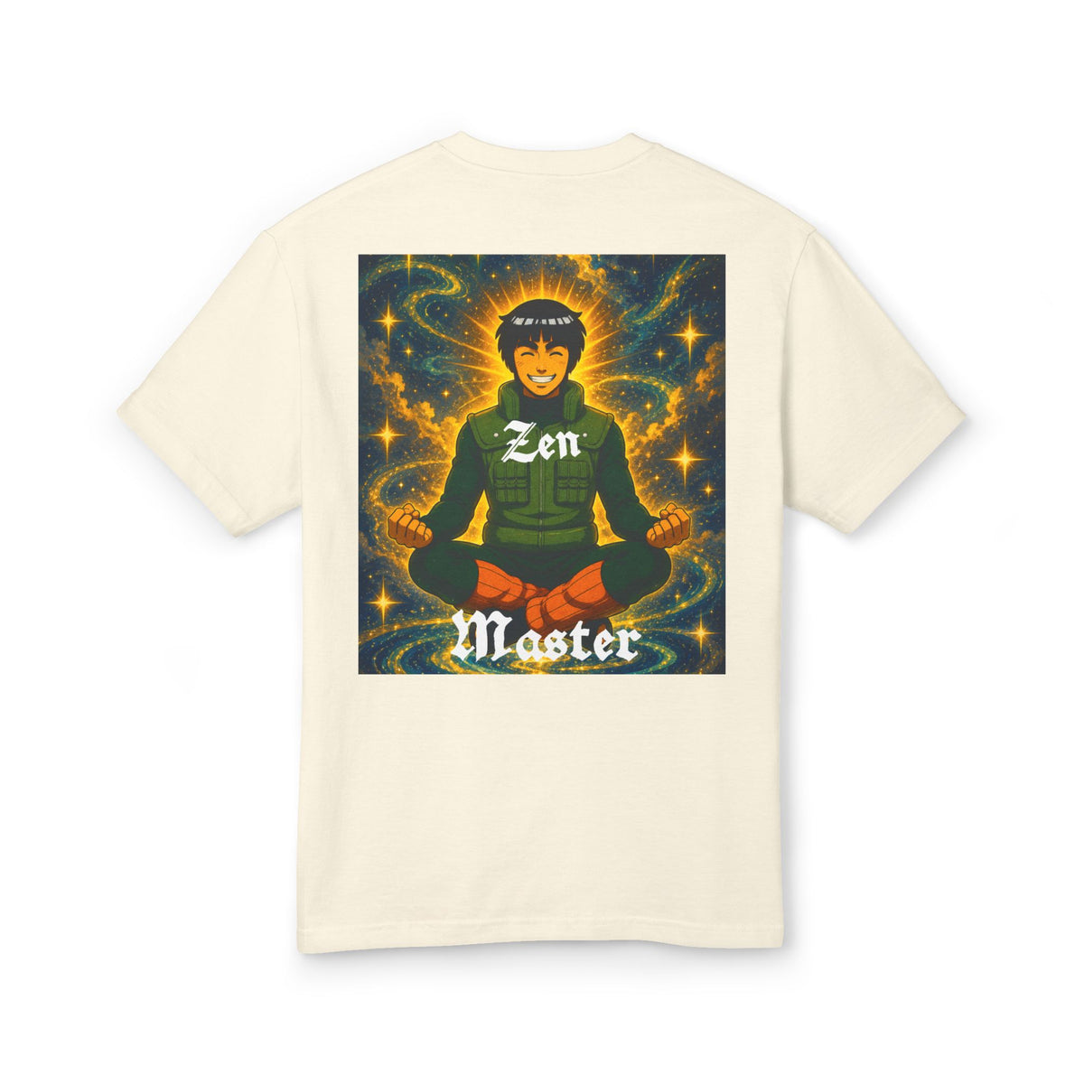 Zen Master Graphic Tee_Anime_FanArt — Meditation Lotus Vintage-Style Cotton T-Shirt