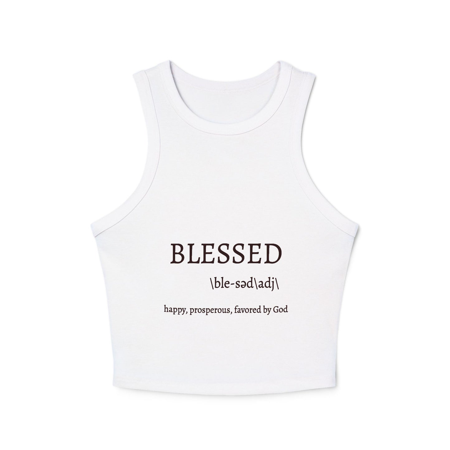 Blessed Racer Tank Top for Women - Faith-Inspired Activewear