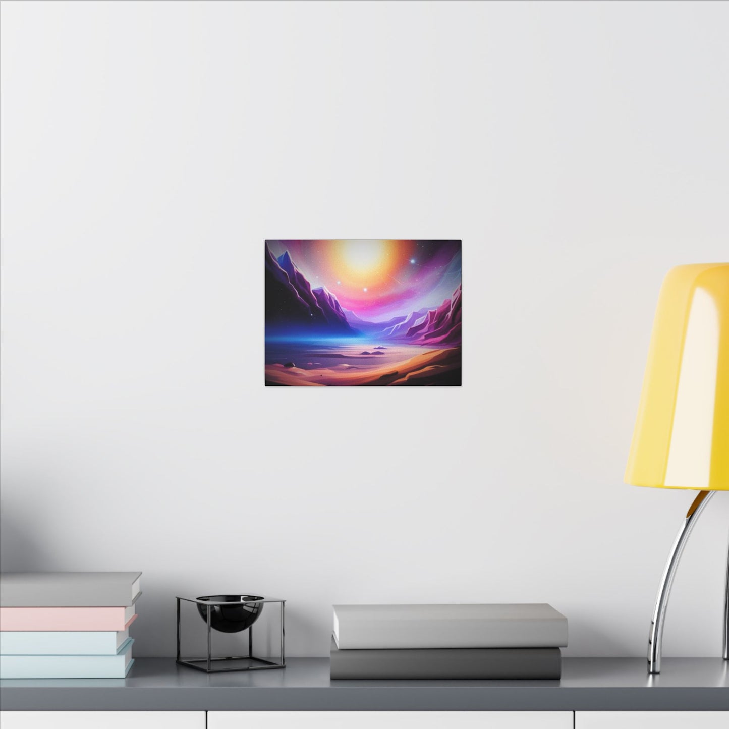 GOOD KARMA. Stretched Canvas Art - Vibrant Sunset Landscape