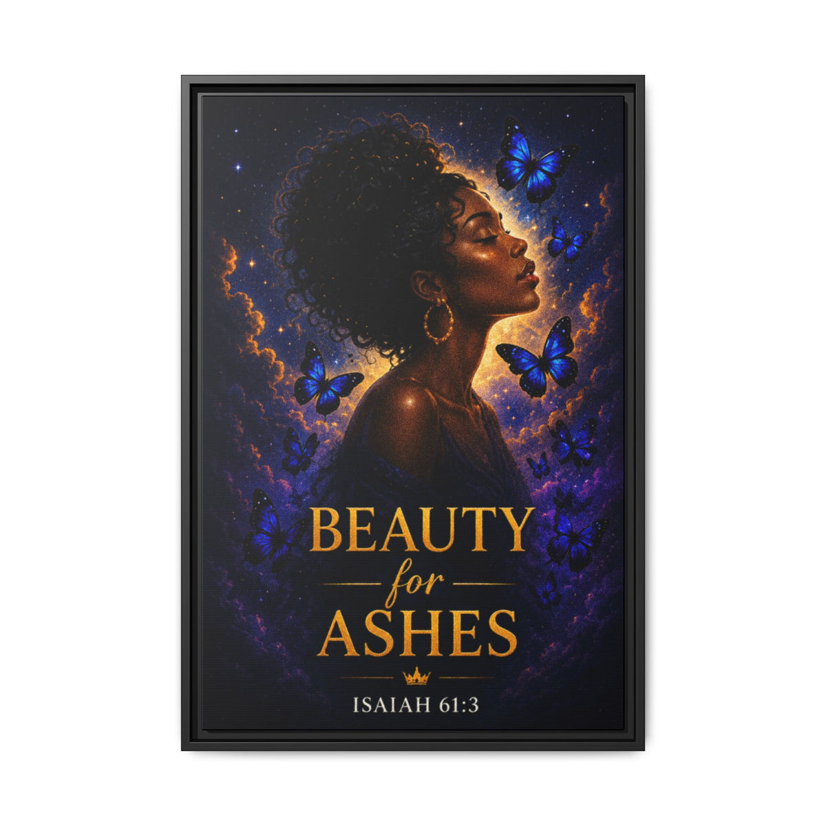 "Beauty for Ashes" Inspirational Wall Art (Isaiah 61:3)
