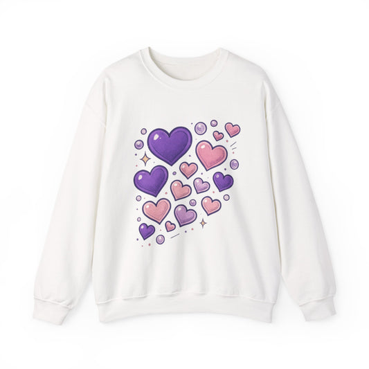 God’s Love - Crewneck Sweatshirt — God Is Love Heart Design (1 John 4:8)