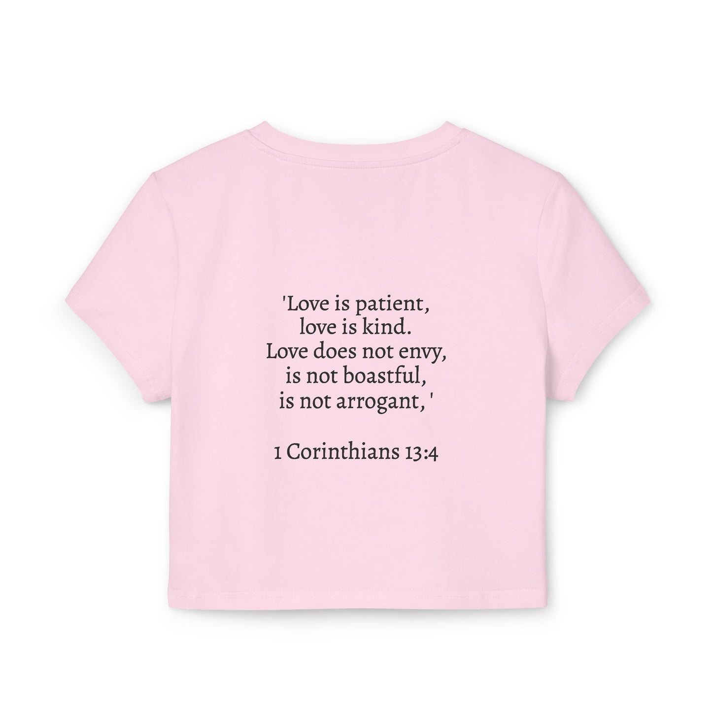 Women's Baby Tee - Love Definition Graphic Shirt | Inspirational Christian Quote