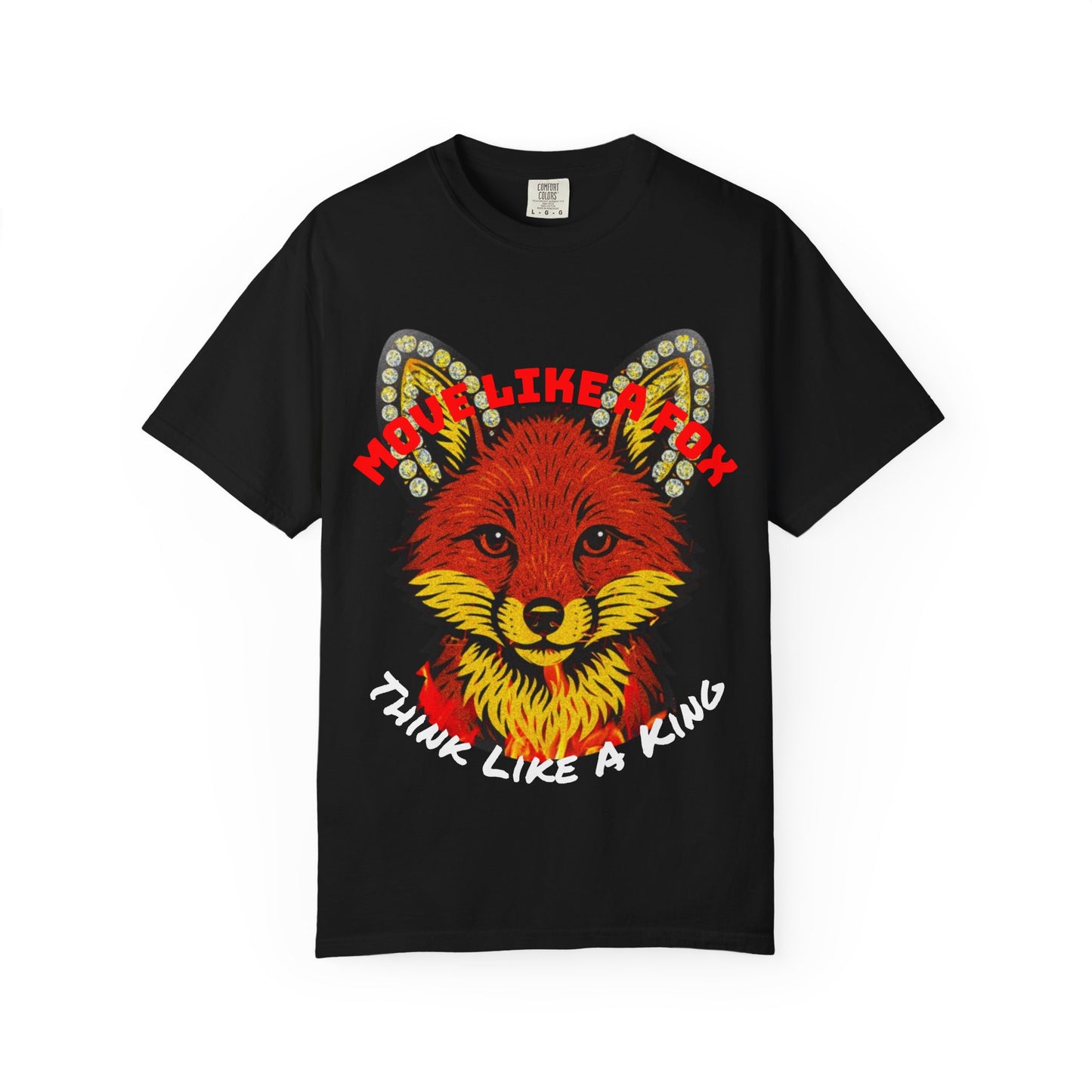 Bold Fox Graphic Unisex T-Shirt | Think Like A King | Motivational Tee, Unique Gift, Animal Lover Style, Casual Wear, Summer Essential